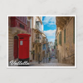Rode  postbus op Malta Briefkaart (Voorkant)