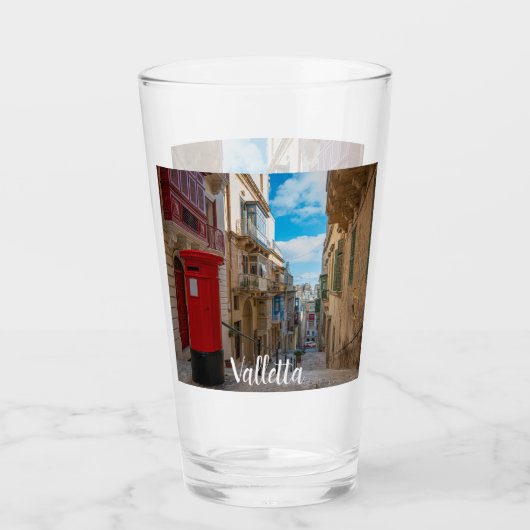 Rode postbus op Malta Glas (Voorkant)