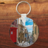 Rode  postbus op Malta Sleutelhanger (Voorkant)