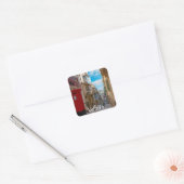 Rode  postbus op Malta Vierkante Sticker (Envelop)