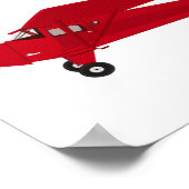 Rode  Poster voor Kinder  voor het maken van afdru (Hoek)