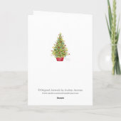 Rode Pot Kerstboom van BLIJDE Greeting Card Feestdagen Kaart (Achterkant)