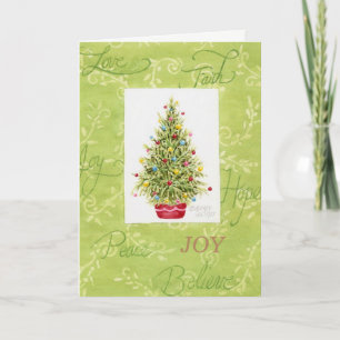 Rode Pot Kerstboom van BLIJDE Greeting Card Feestdagen Kaart