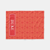 Rode poten Monogram Pet Fleece Blanket Deken (Voorkant (Horizontaal))