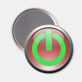 Rode Power Button Magnet (Voorkant / Achterkant)