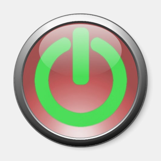 Rode Power Button Magnet (Voorkant)