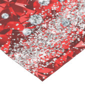 Rode prachtige Kerstkerst in Emerald Merry Korte Tafelloper (Hoek)