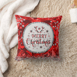 Rode prachtige Kerstkerst in Emerald Merry Kussen