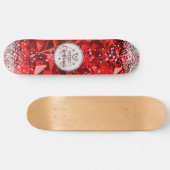 Rode prachtige Kerstkerst in Emerald Merry Persoonlijk Skateboard (Horizontaal)