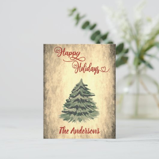  rode Prettige feestdagen (Staand voorkant)