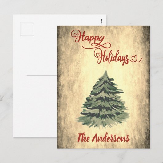  rode Prettige feestdagen (Voorkant / Achterkant)