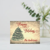 rode Prettige feestdagen (Staand voorkant)