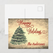 rode Prettige feestdagen (Voorkant / Achterkant)