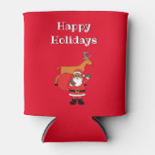 Rode Prettige feestdagen Amerikaanse kerstman Blikjeskoeler (Voorkant)