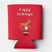 Rode Prettige feestdagen Amerikaanse kerstman Blikjeskoeler (Achterkant)