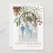 Rode Prettige feestdagen kerstklep (Voorkant)