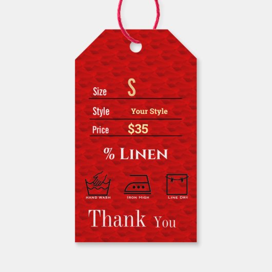 Rode Prijs Cadeaulabel (Achterkant)