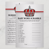 Rode Prins Baby Shower Spelletjes (Voorkant / Achterkant)