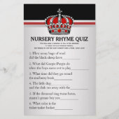 Rode Prins Crown Baby shower Games Flyer (Achterkant)