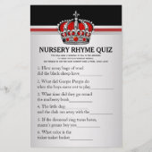 Rode Prins Kroon Baby Shower Spelletjes Flyer (Achterkant)