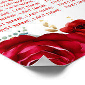 Rode Prinses Quinceañera 15 tafel Zitplaatsen Graf Poster (Hoek)