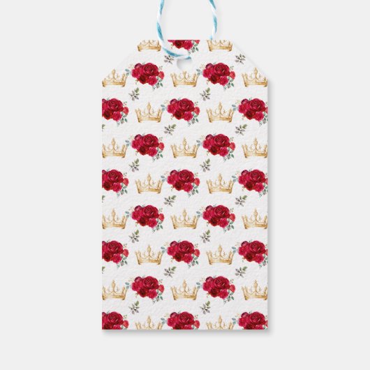 Rode prinses Quinceañera is jarig Cadeaulabel (Achterkant)