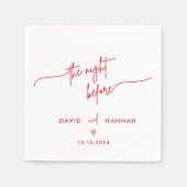 Rode Proefavondeten De Nacht Voor Het Huwelijk Servet (Voorkant)