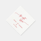 Rode Proefavondeten De Nacht Voor Het Huwelijk Servet (Hoek)