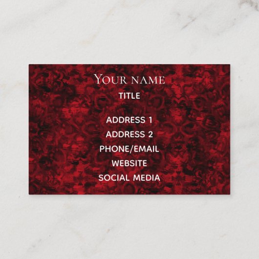 Rode professionele moderne euro machtig visitekaartje (Achterkant)