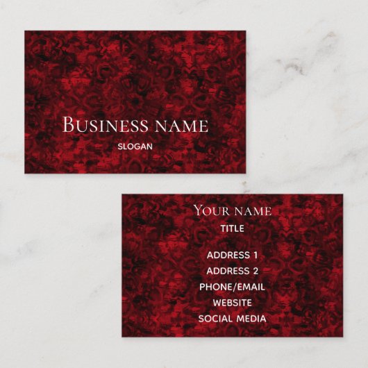 Rode professionele moderne euro machtig visitekaartje (Voorkant / Achterkant)