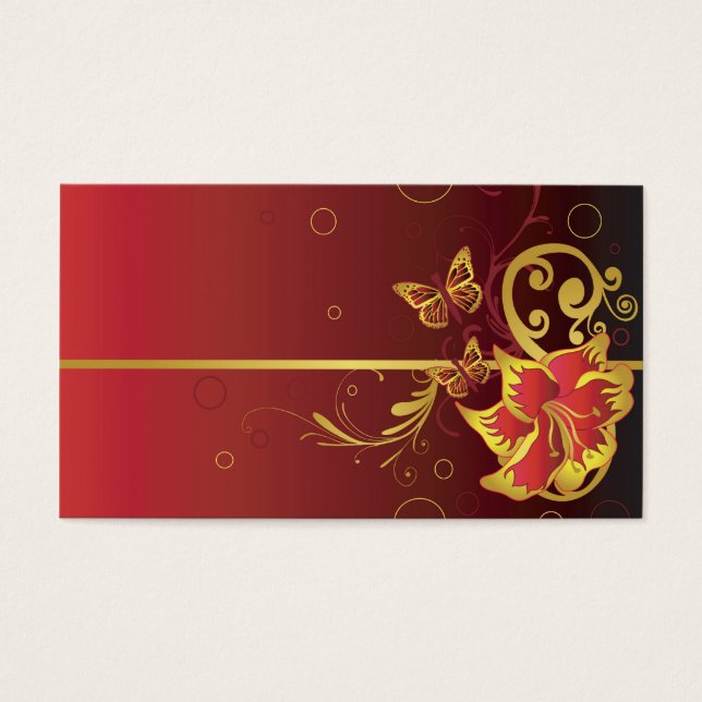 Rode profielkaart visitekaartje (Voorkant)