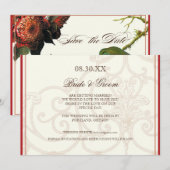 Rode Protea kolibries - Save the Date Kaart (Voorkant / Achterkant)