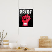 Rode Protestvuist Poster (Keuken)