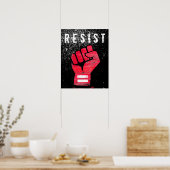 Rode Protestvuist Poster (Keuken)