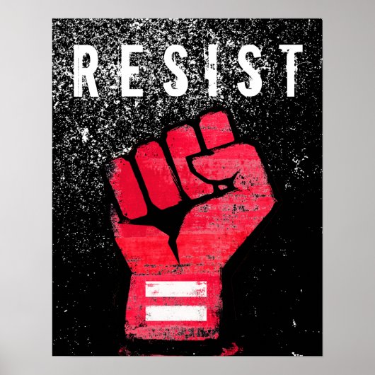 Rode Protestvuist Poster (Voorkant)