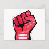 Rode Protesvuist Briefkaart (Voorkant)