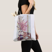 Rode pruimenbloesem tote bag (Dichtbij)
