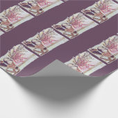 Rode pruimenbloesems cadeaupapier (Hoek)