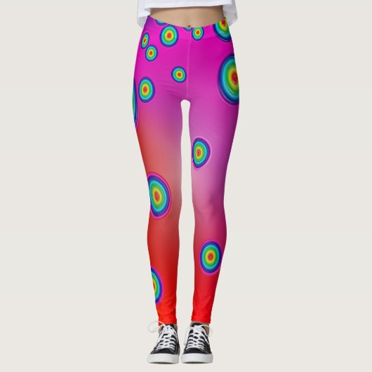 Rode Psychedelische Leggings (Voorkant)