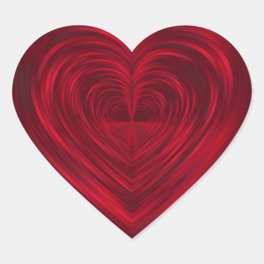 Rode Psychedelische Maak Je Eigen Lege Sjabloon Hart Sticker (Voorkant)