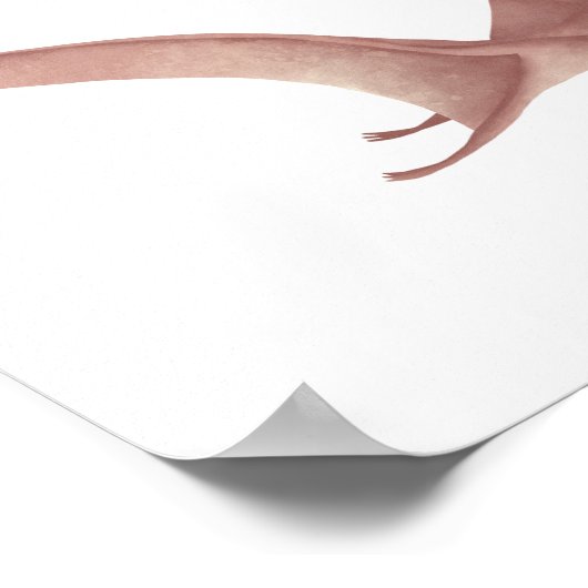 Rode Pteradactylus Dinosaurus Muurkunst Poster (Hoek)