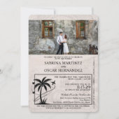 Rode Puerta Vallarta Passport bruiloft Kaart (Voorkant)