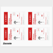  rode Puerto Ricaanse Coquito Rechthoekige Sticker (Vel)
