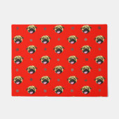 Rode pug deurmat (Voorkant)