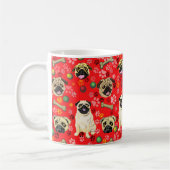 Rode Pug Ontwerp Mok (Links)