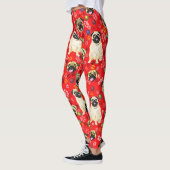 Rode pug print leggings (Links)