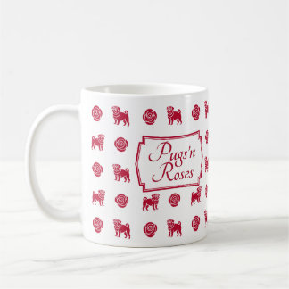 Rode Pugs en Rozen Koffiemok
