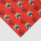 Rode Pugs En Rozen Tissuepapier (Detail)