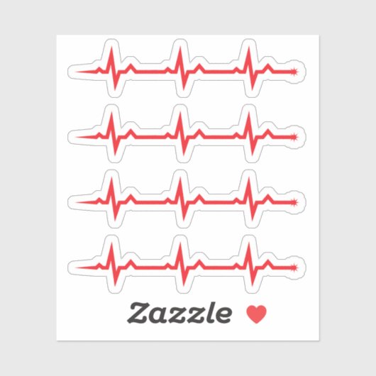 Rode pulsgolf-stickers sticker (Vel)