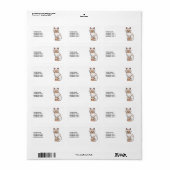 Rode punt Birman / Ragdoll Cute Cat & Custom Text Etiket (Full Sheet)